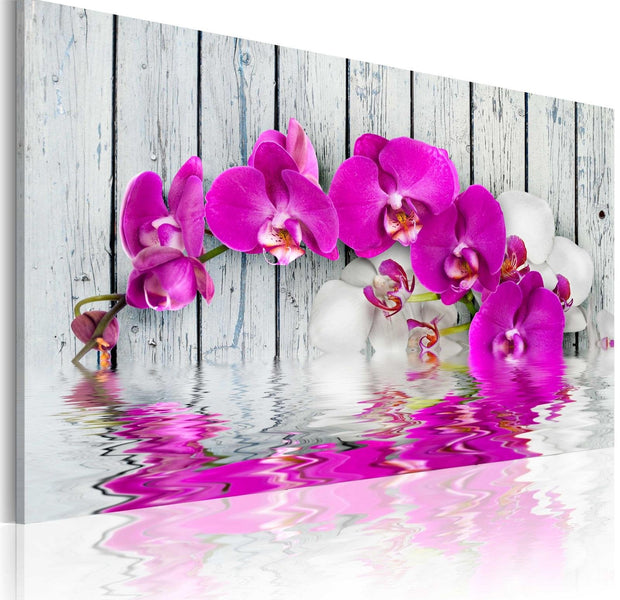 Stretched Canvas Floral Art - Harmony: Orchid-Tiptophomedecor
