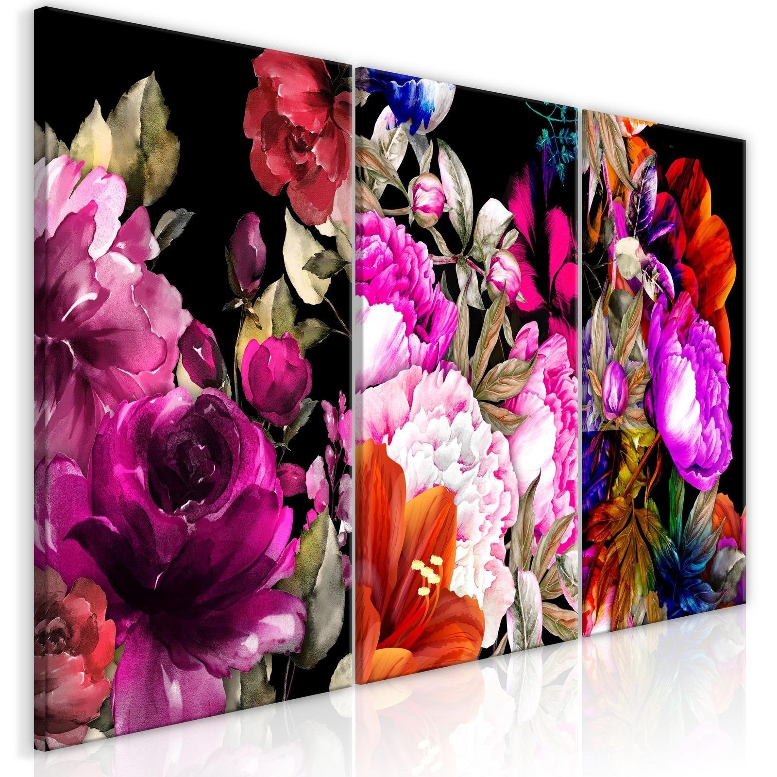 Stretched Canvas Floral Art - Holiday Bouquet-Tiptophomedecor