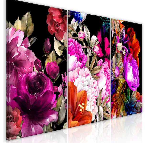 Stretched Canvas Floral Art - Holiday Bouquet-Tiptophomedecor