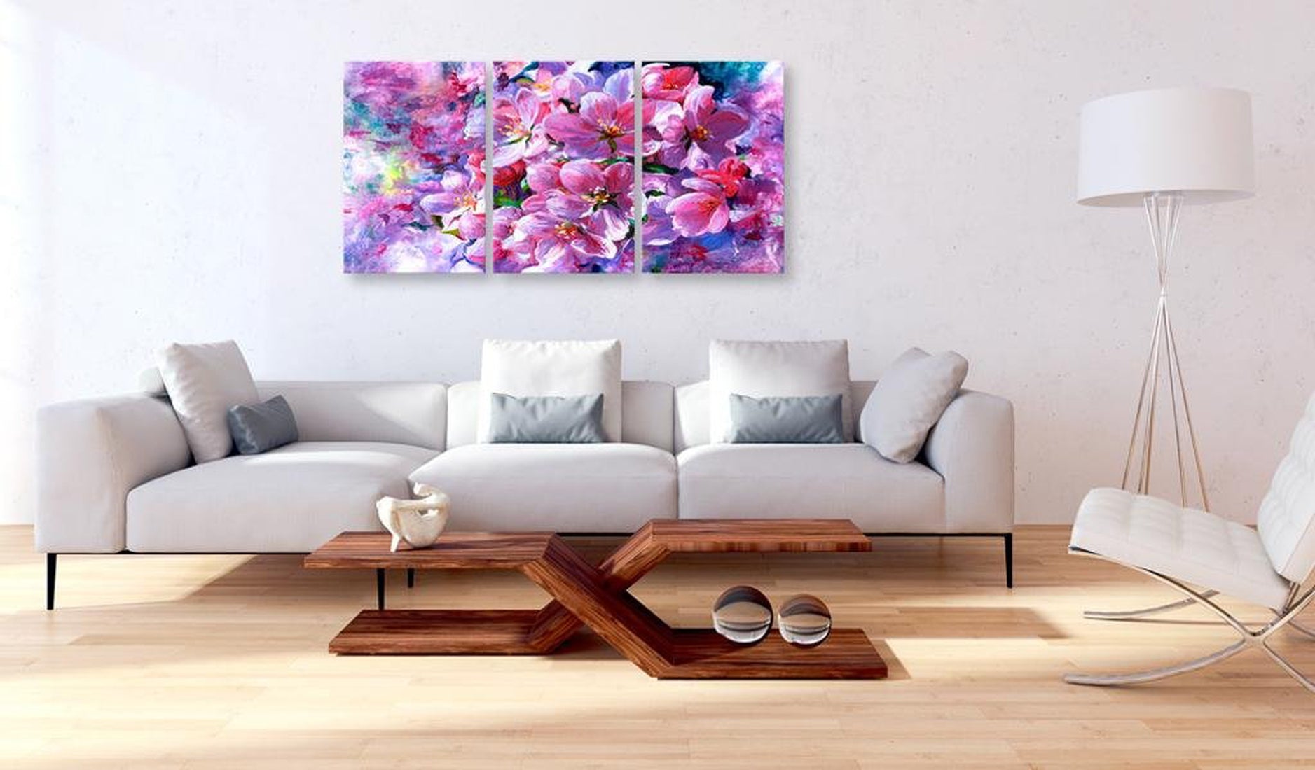 Stretched Canvas Floral Art - Lilac Flowers-Tiptophomedecor
