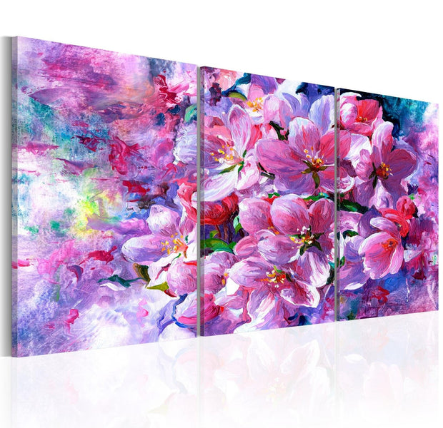 Stretched Canvas Floral Art - Lilac Flowers-Tiptophomedecor