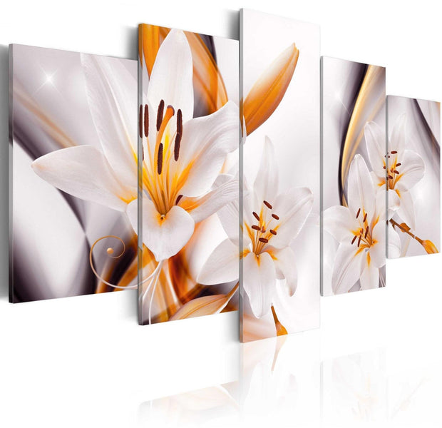 Stretched Canvas Floral Art - Lilium Regale-Tiptophomedecor