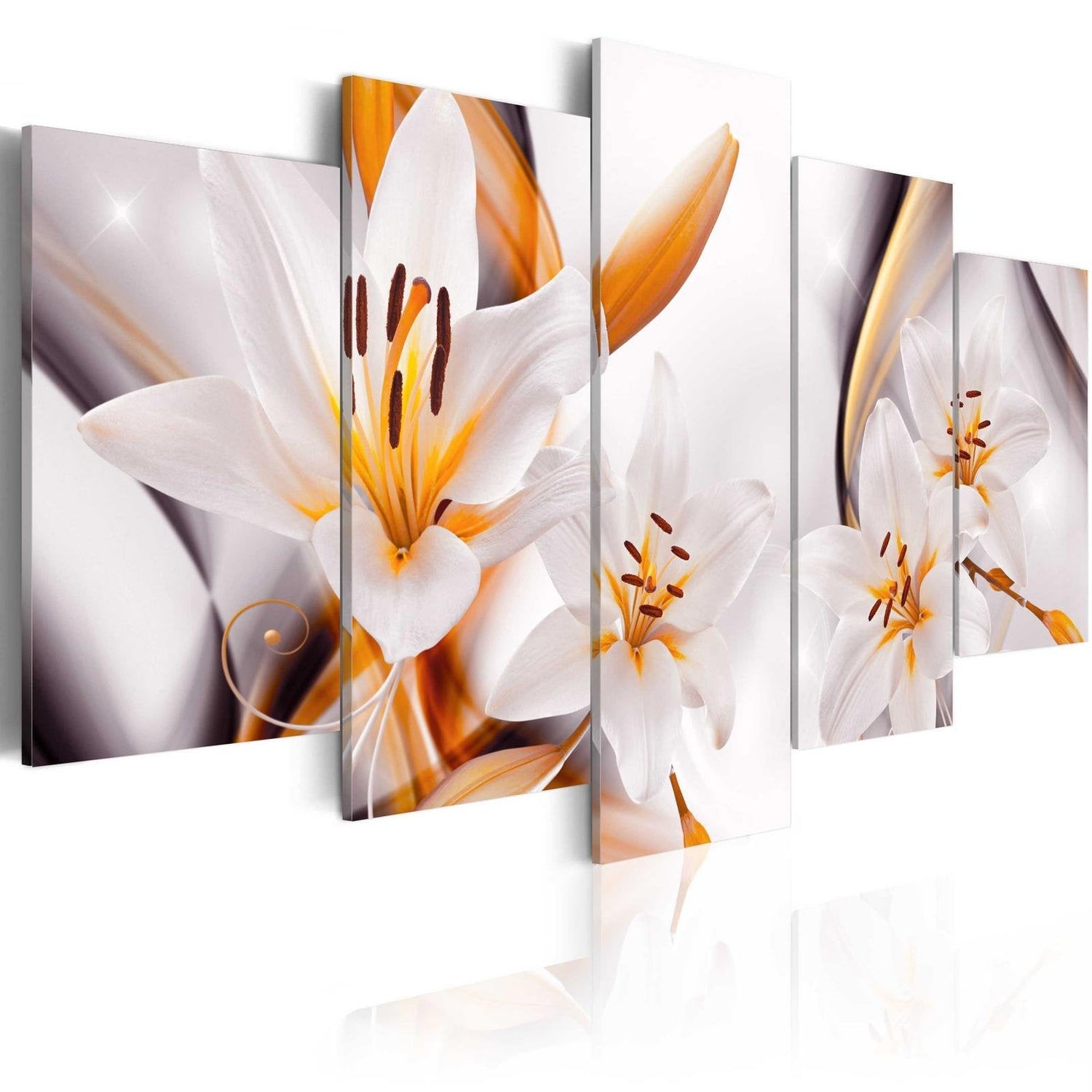Stretched Canvas Floral Art - Lilium Regale-Tiptophomedecor