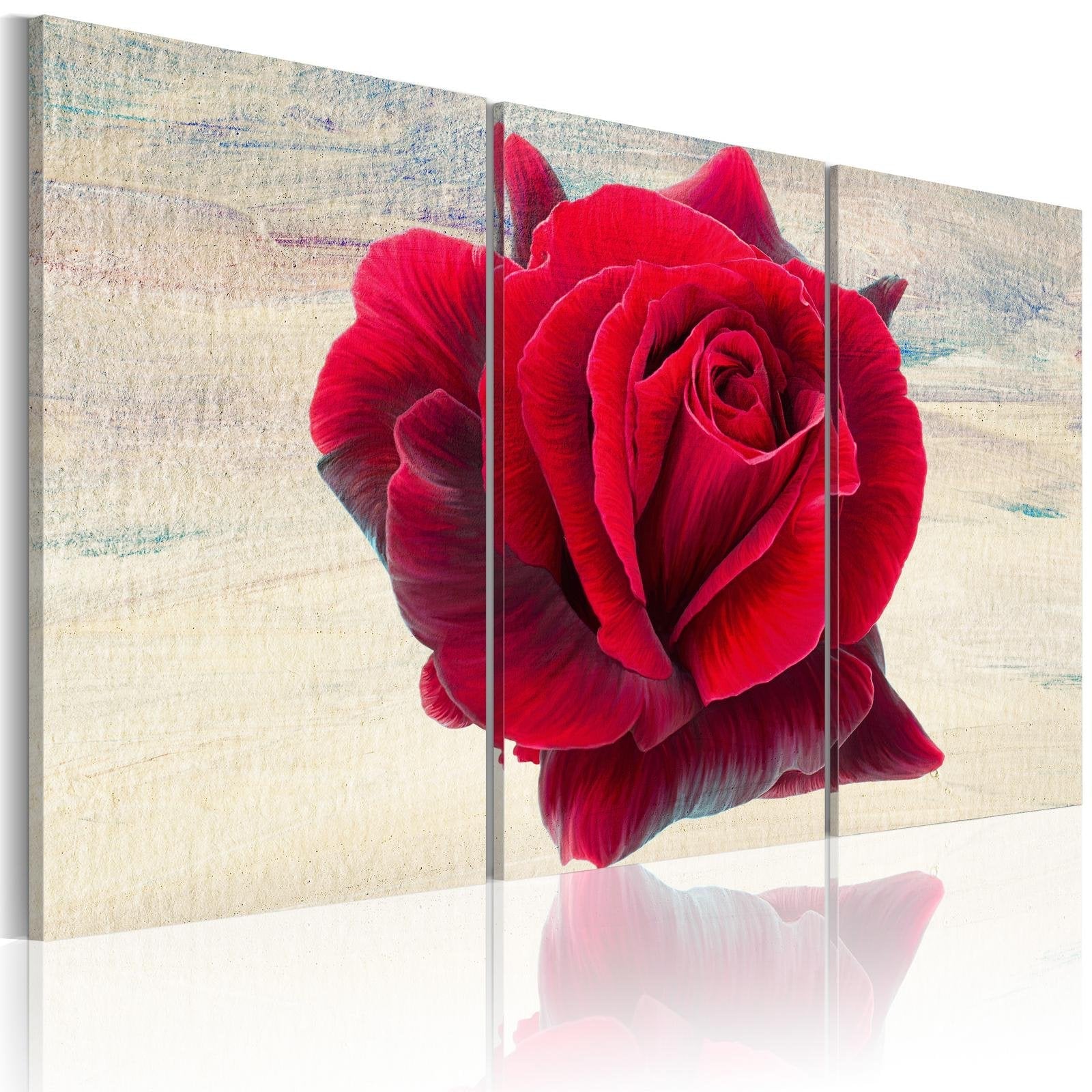 Stretched Canvas Floral Art - Lyrical Rose-Tiptophomedecor