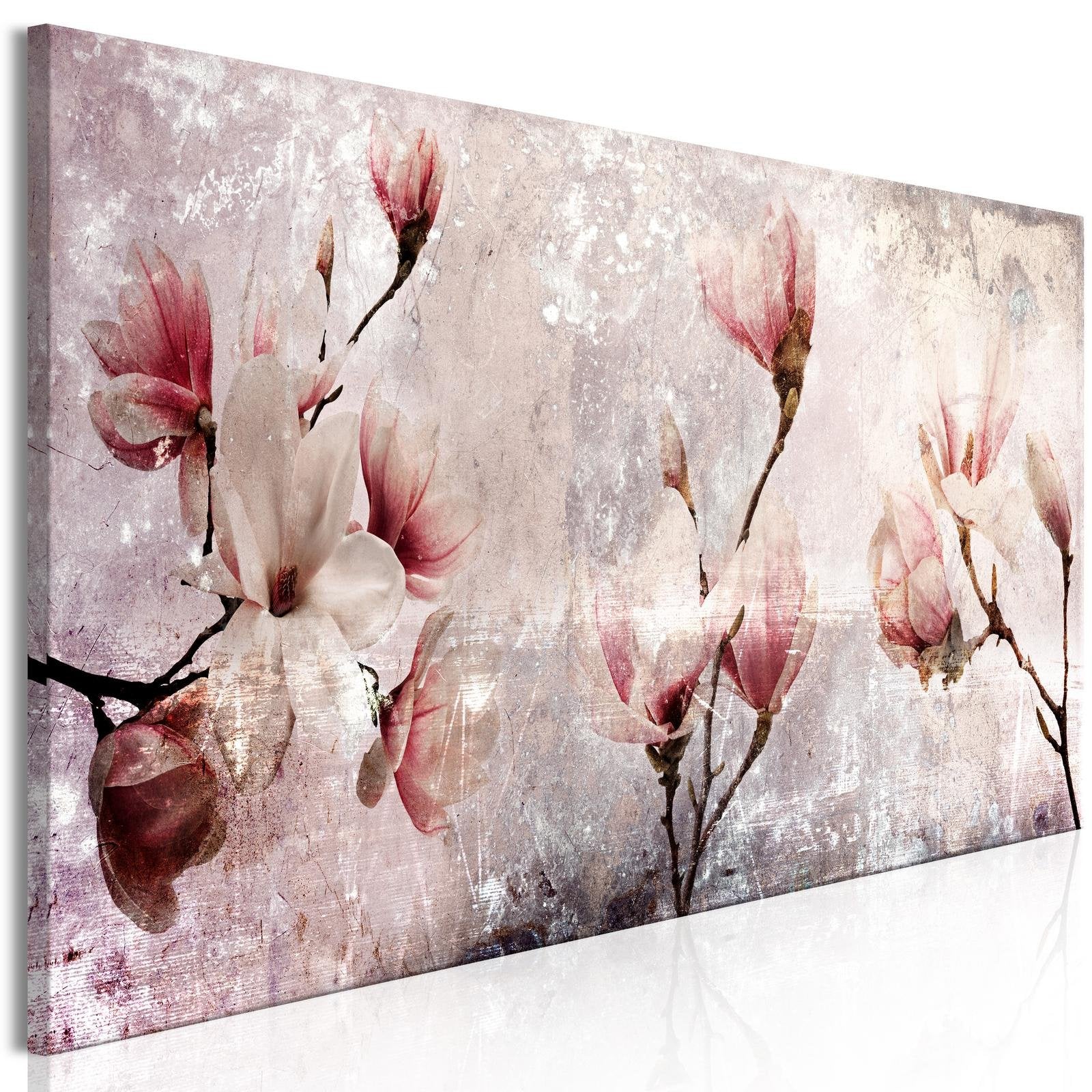 Stretched Canvas Floral Art - Magnolia Charm Narrow-Tiptophomedecor