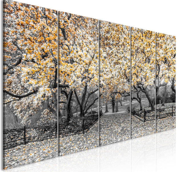 Stretched Canvas Floral Art - Magnolia Park Narrow Orange-Tiptophomedecor