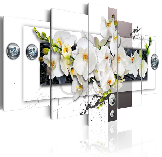 Stretched Canvas Floral Art - Mechanical Orchid-Tiptophomedecor