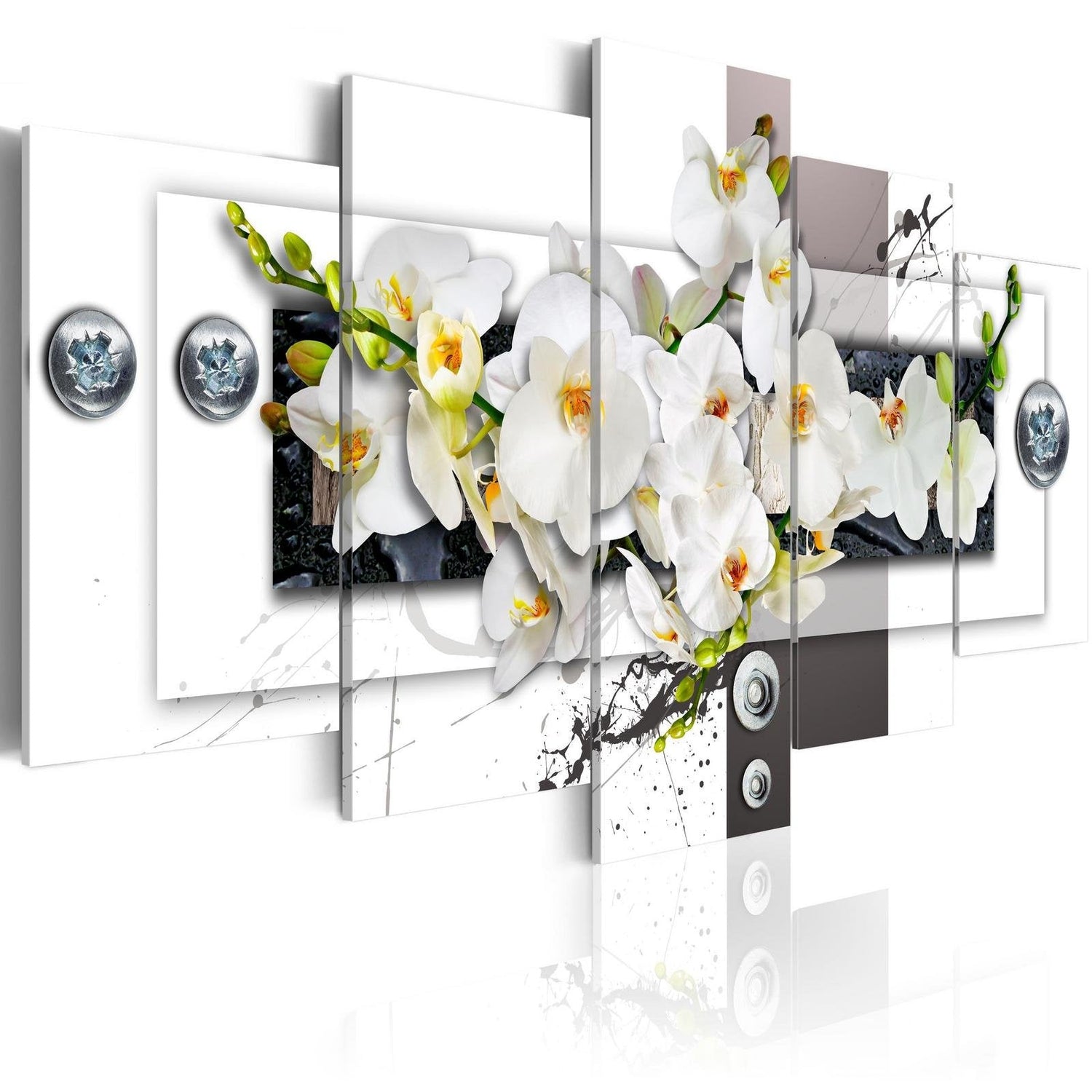 Stretched Canvas Floral Art - Mechanical Orchid-Tiptophomedecor