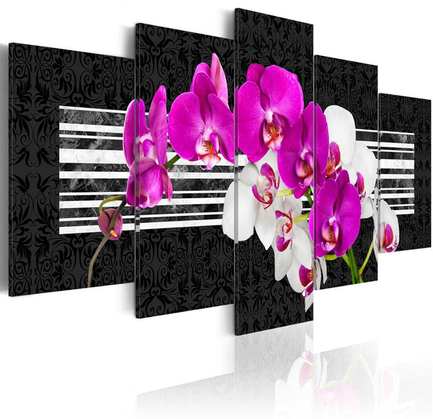 Stretched Canvas Floral Art - Modest Orchids-Tiptophomedecor