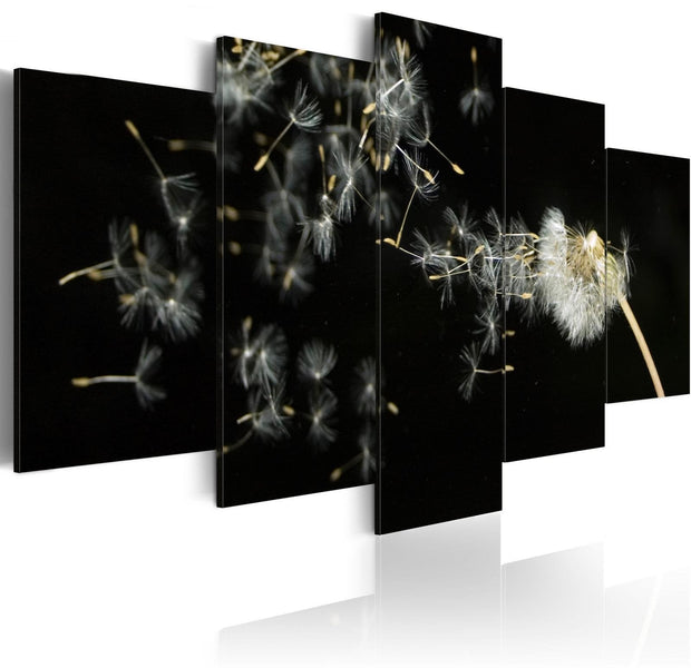 Stretched Canvas Floral Art - Moments As Ephemeral As Dandelions-Tiptophomedecor