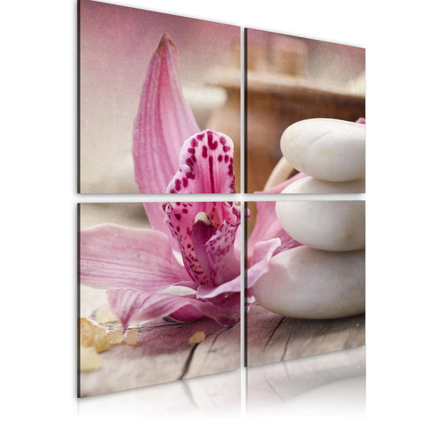 Stretched Canvas Floral Art - Orchid And Zen-Tiptophomedecor