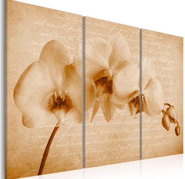 Stretched Canvas Floral Art - Orchid (Vintage)-Tiptophomedecor