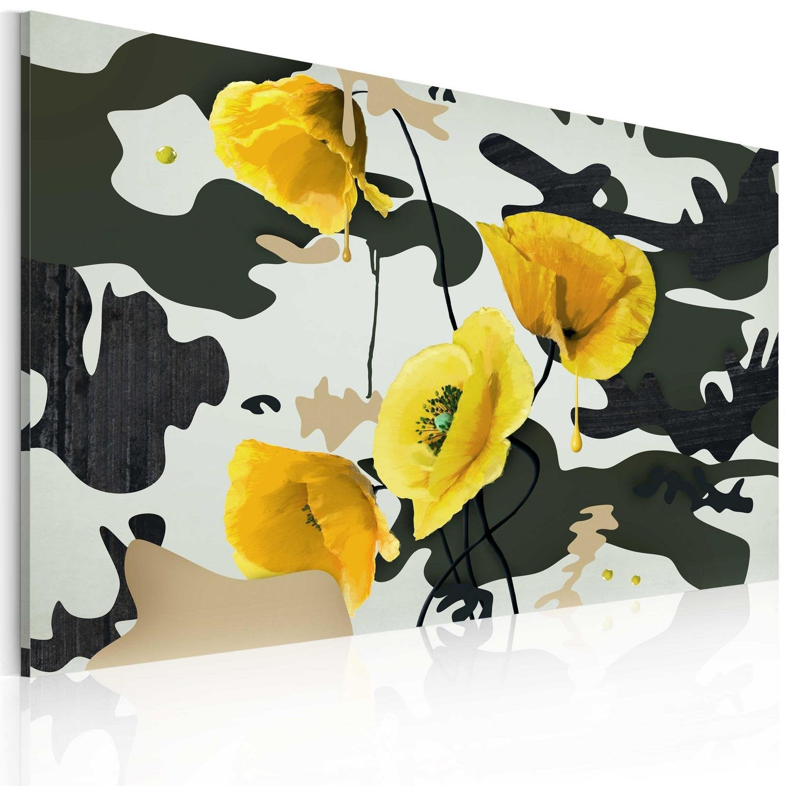Stretched Canvas Floral Art - Painted By Poppies-Tiptophomedecor