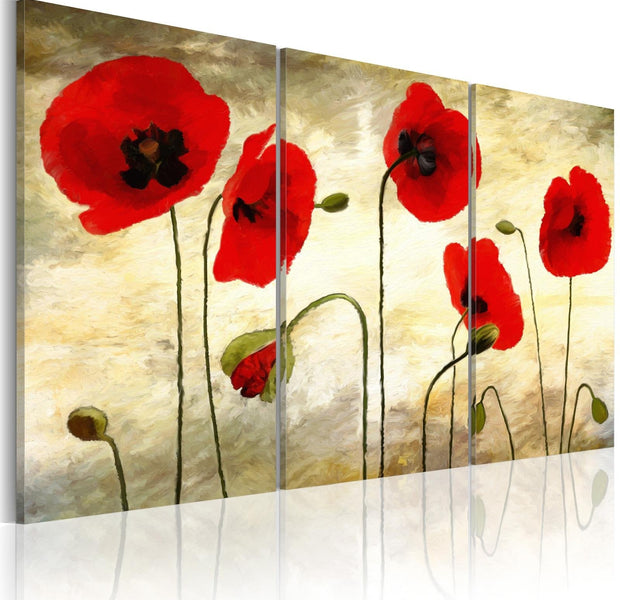 Stretched Canvas Floral Art - Paper Thin Beauties-Tiptophomedecor