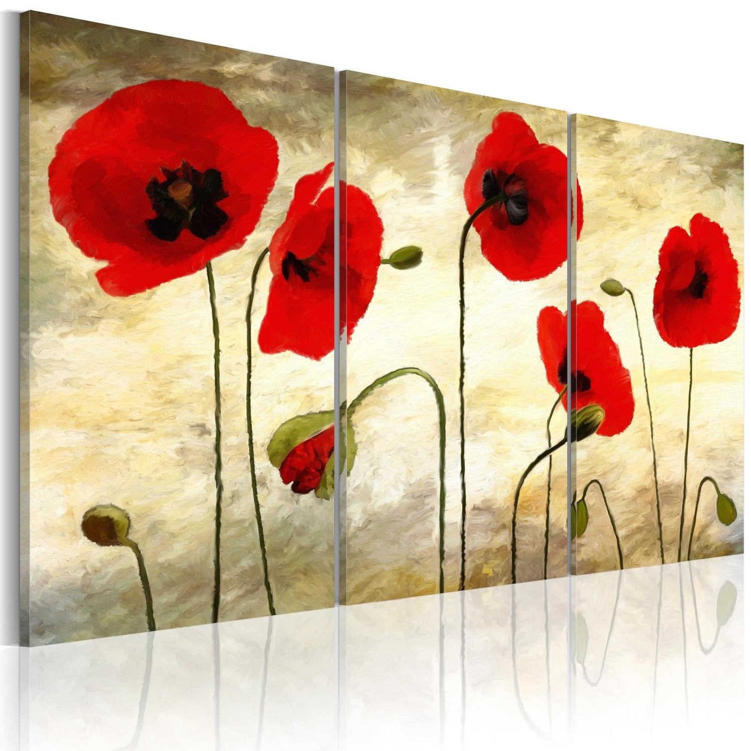 Stretched Canvas Floral Art - Paper Thin Beauties-Tiptophomedecor