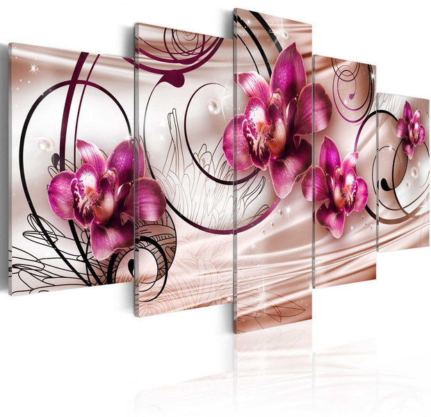 Stretched Canvas Floral Art - Pearl Dance-Tiptophomedecor
