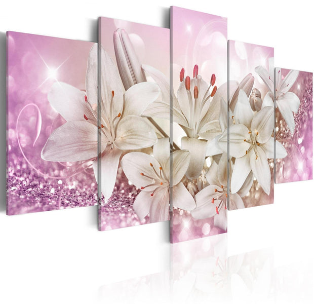 Stretched Canvas Floral Art - Pink Courtship-Tiptophomedecor