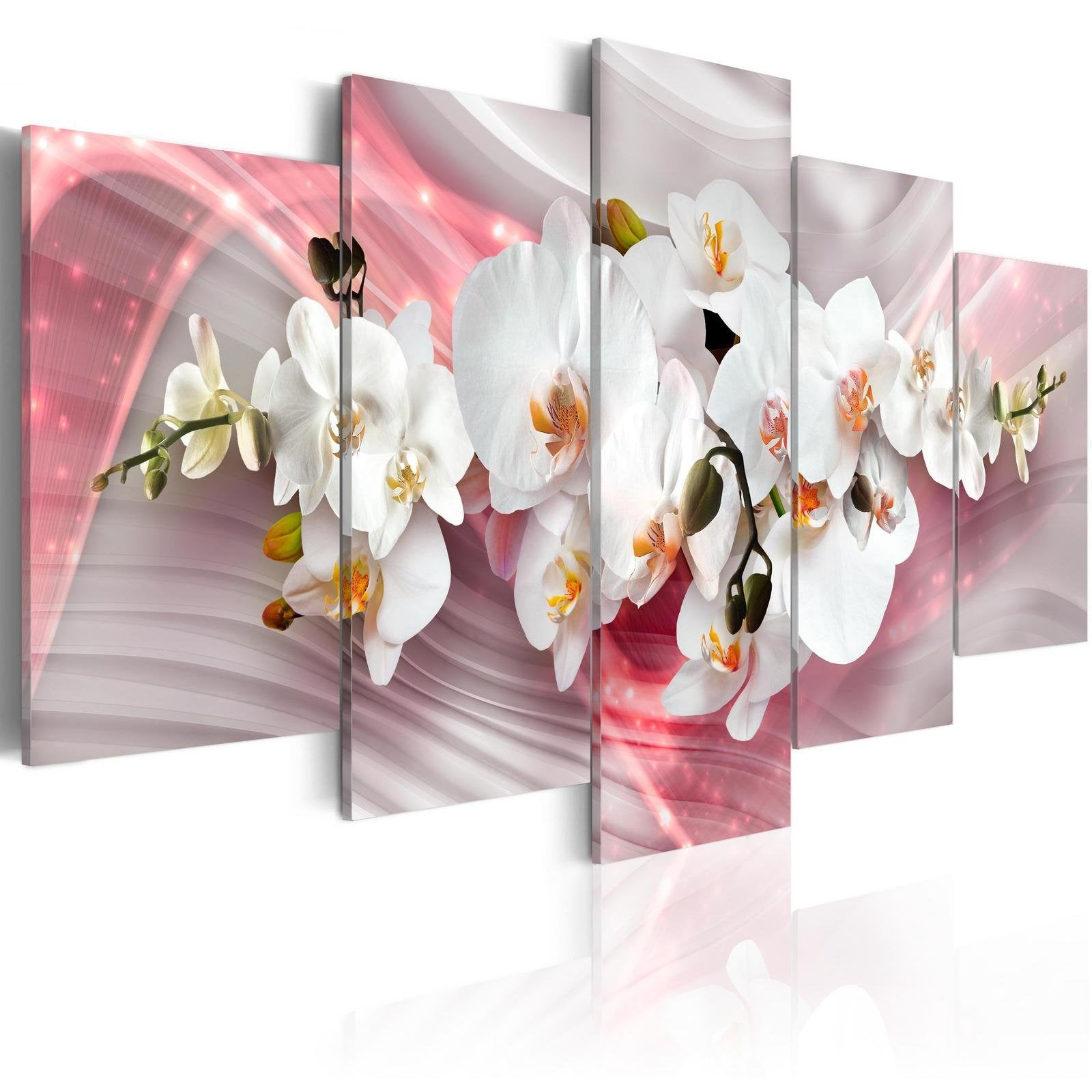 Stretched Canvas Floral Art - Pink Glow-Tiptophomedecor