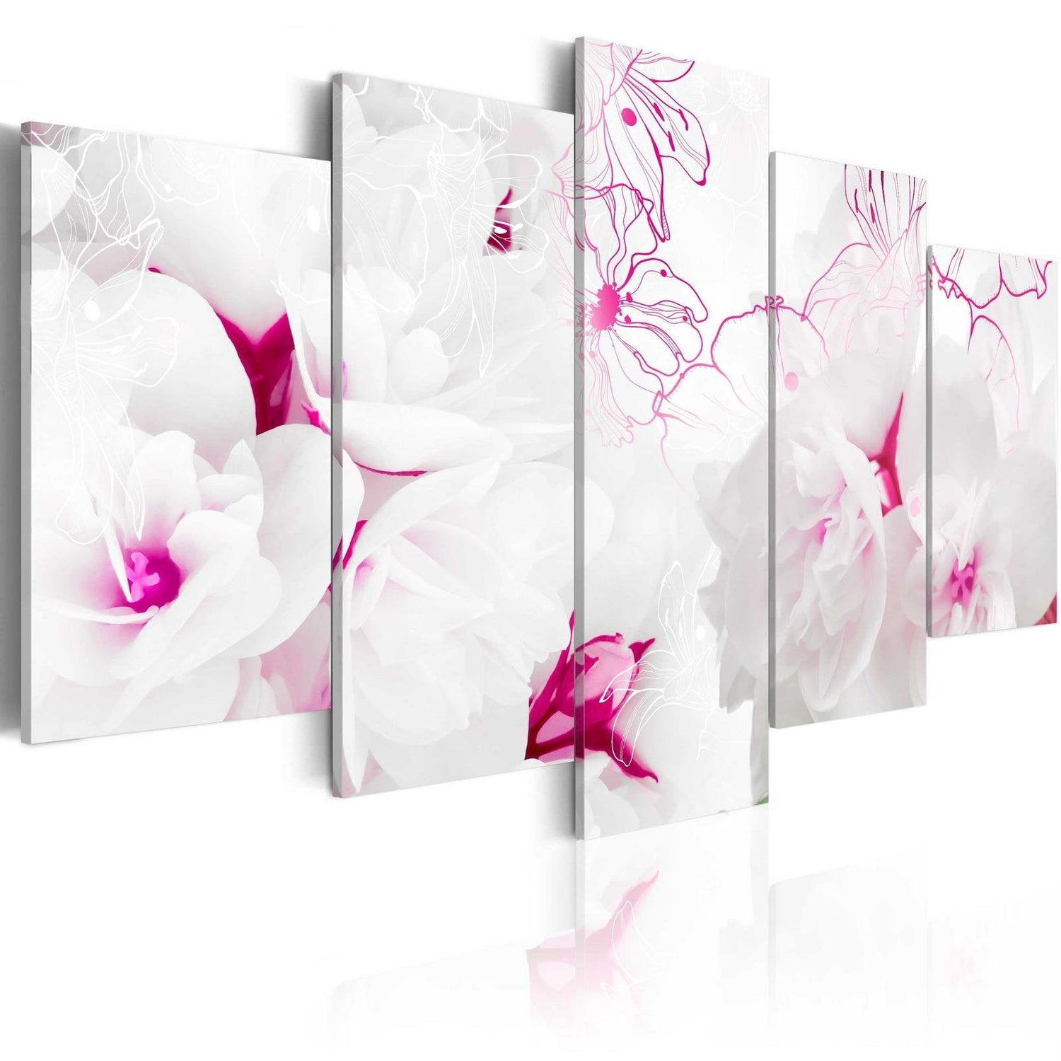 Stretched Canvas Floral Art - Pink Gossamer-Tiptophomedecor