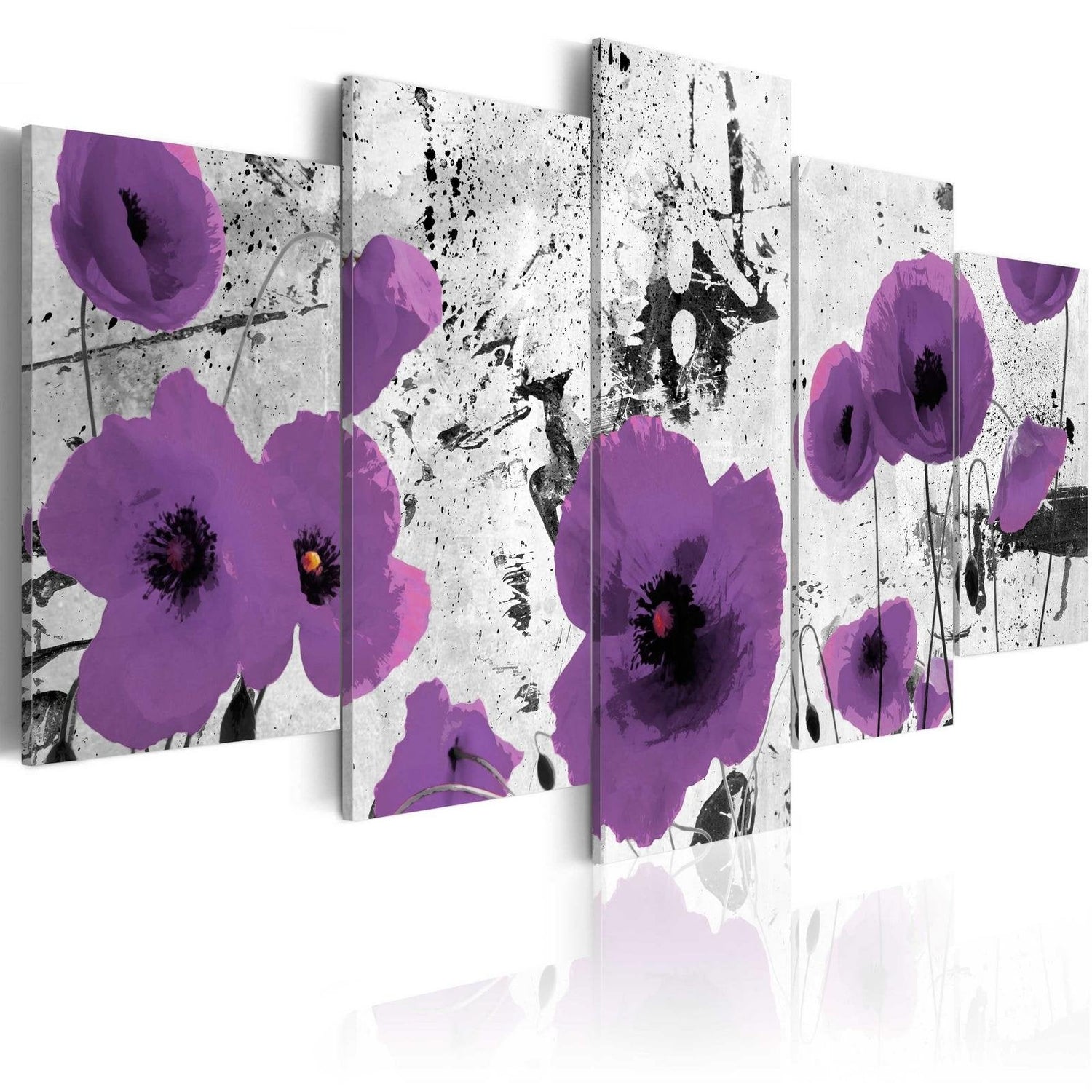 Stretched Canvas Floral Art - Purple Dissonance-Tiptophomedecor