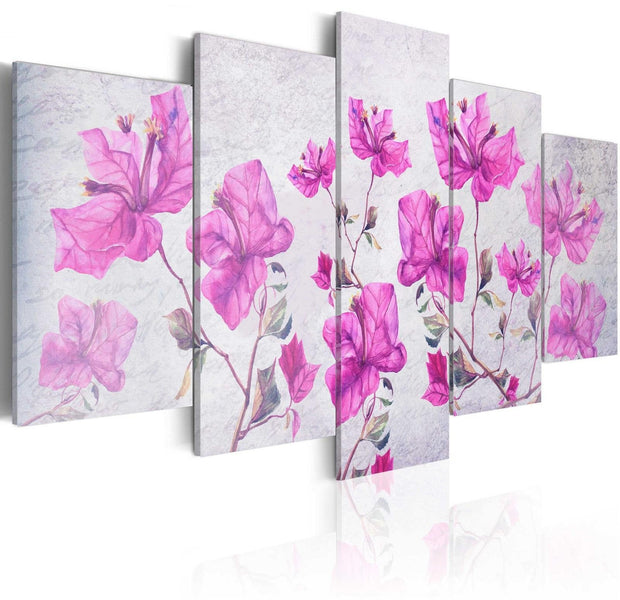 Stretched Canvas Floral Art - Purple Flowers-Tiptophomedecor