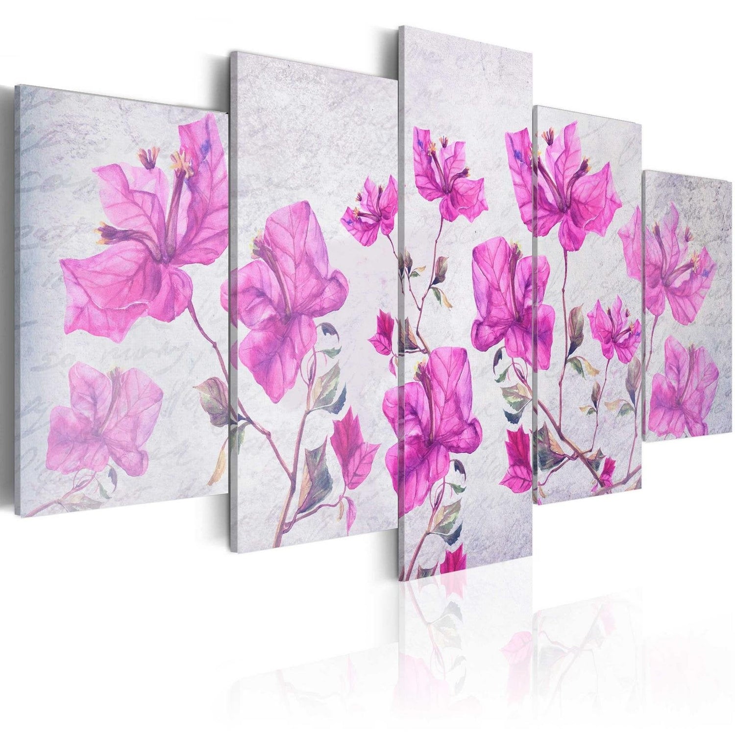Stretched Canvas Floral Art - Purple Flowers-Tiptophomedecor