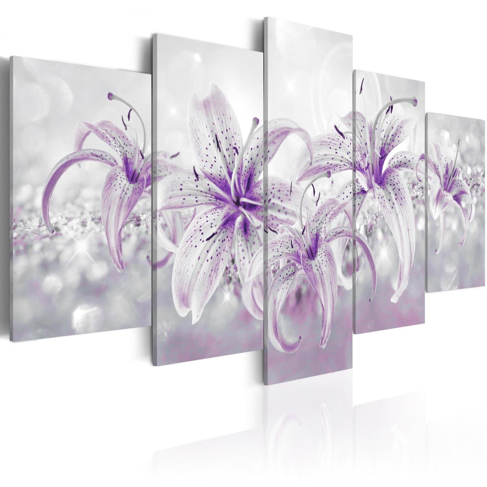 Stretched Canvas Floral Art - Purple Graces-Tiptophomedecor