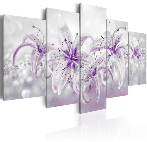 Stretched Canvas Floral Art - Purple Graces-Tiptophomedecor