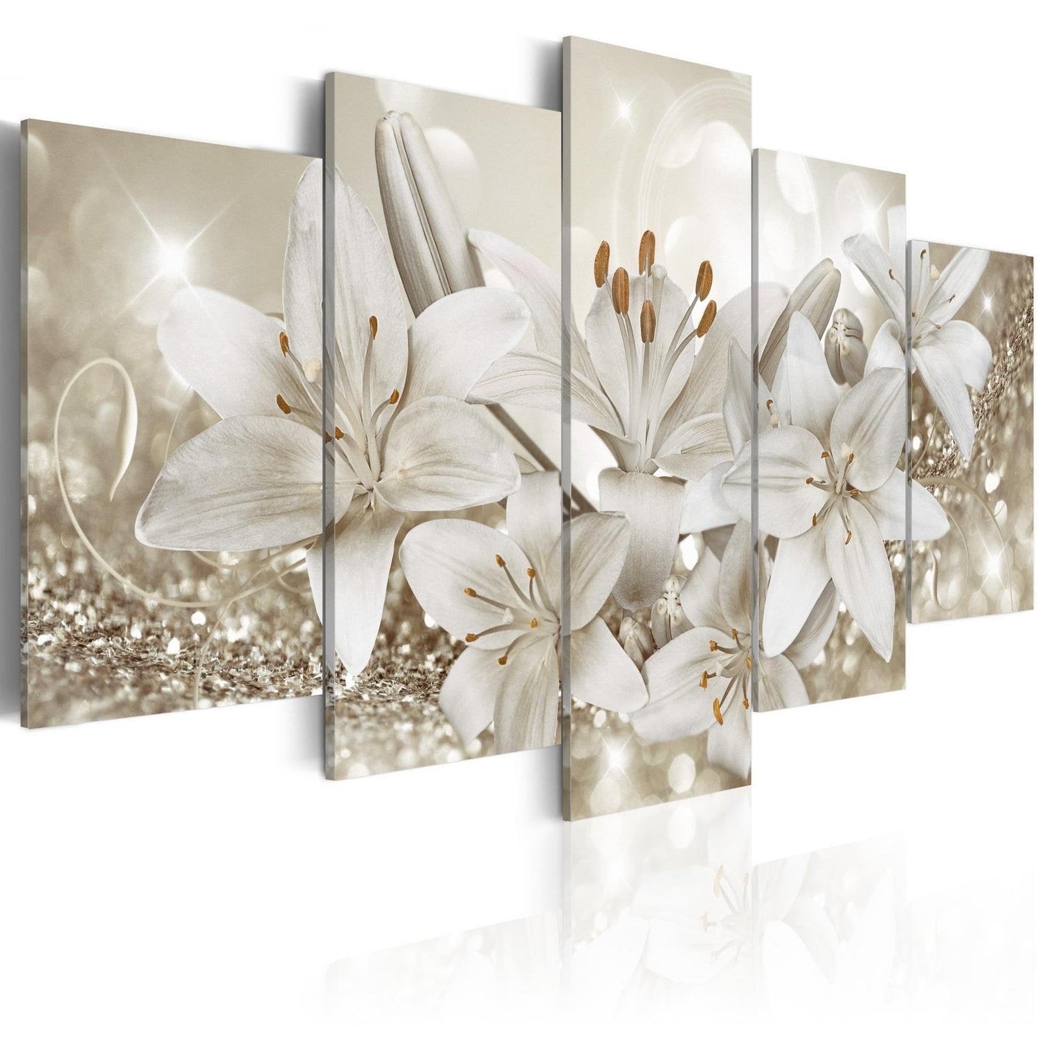 Stretched Canvas Floral Art - Queen Of Winter-Tiptophomedecor