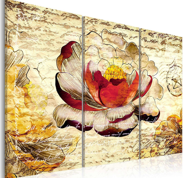 Stretched Canvas Floral Art - Retro Flower-Tiptophomedecor