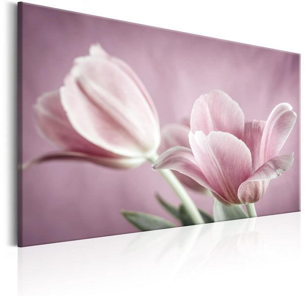 Stretched Canvas Floral Art - Romantic Tulips-Tiptophomedecor
