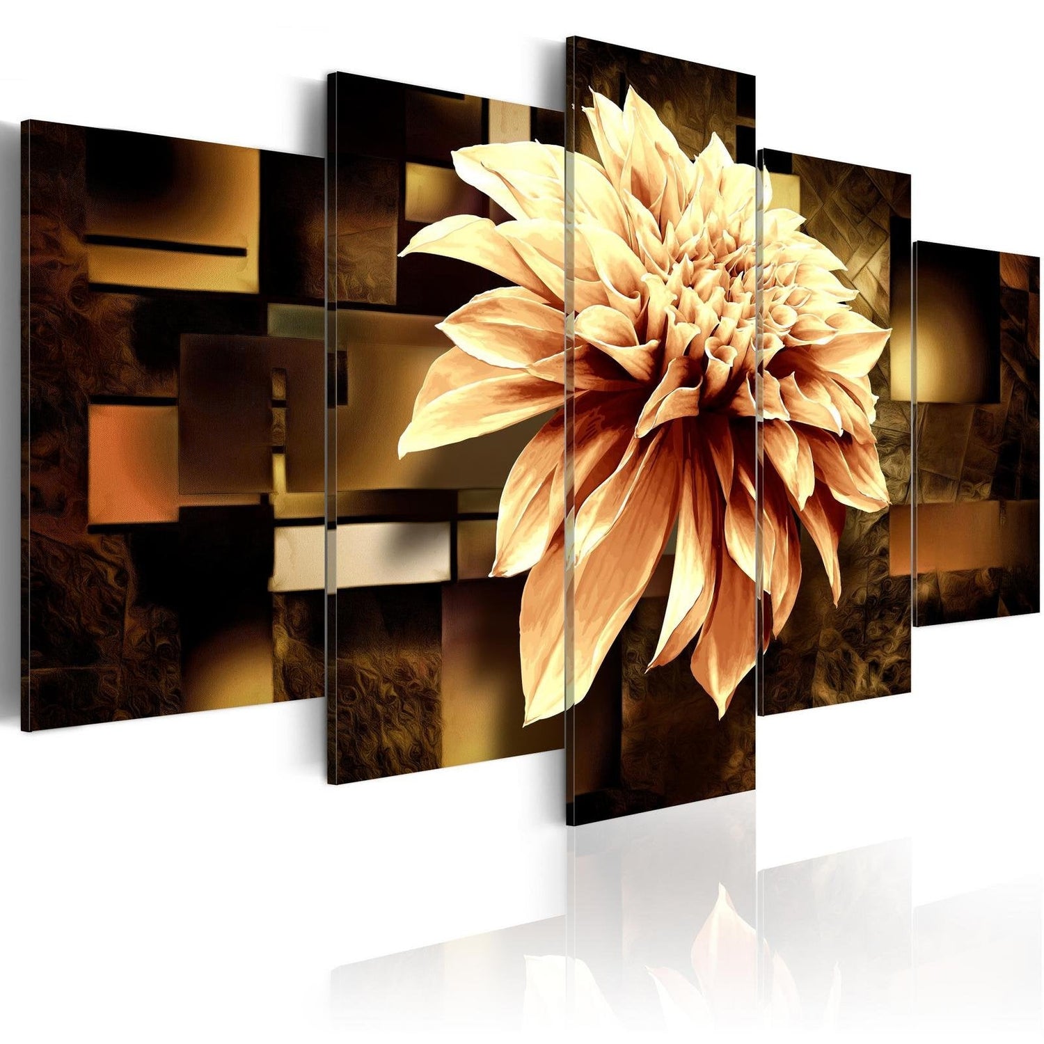 Stretched Canvas Floral Art - Royal Dahlia-Tiptophomedecor