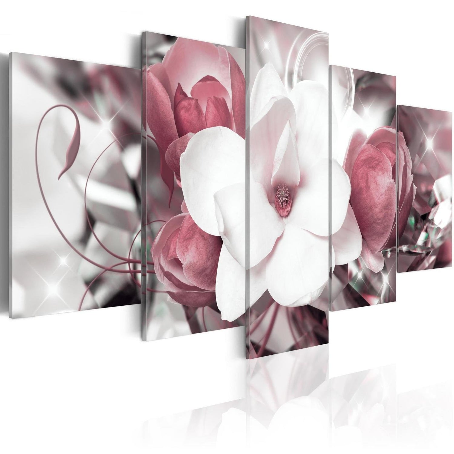 Stretched Canvas Floral Art - Ruby Goddess-Tiptophomedecor