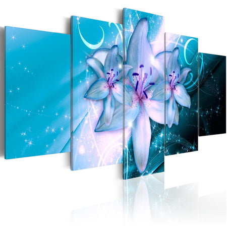 Stretched Canvas Floral Art - Sapphire Nights-Tiptophomedecor