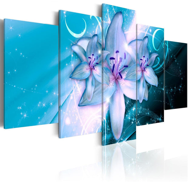 Stretched Canvas Floral Art - Sapphire Nights-Tiptophomedecor