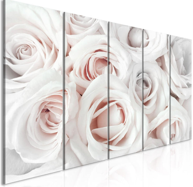 Stretched Canvas Floral Art - Satin Rose Narrow Pink-Tiptophomedecor