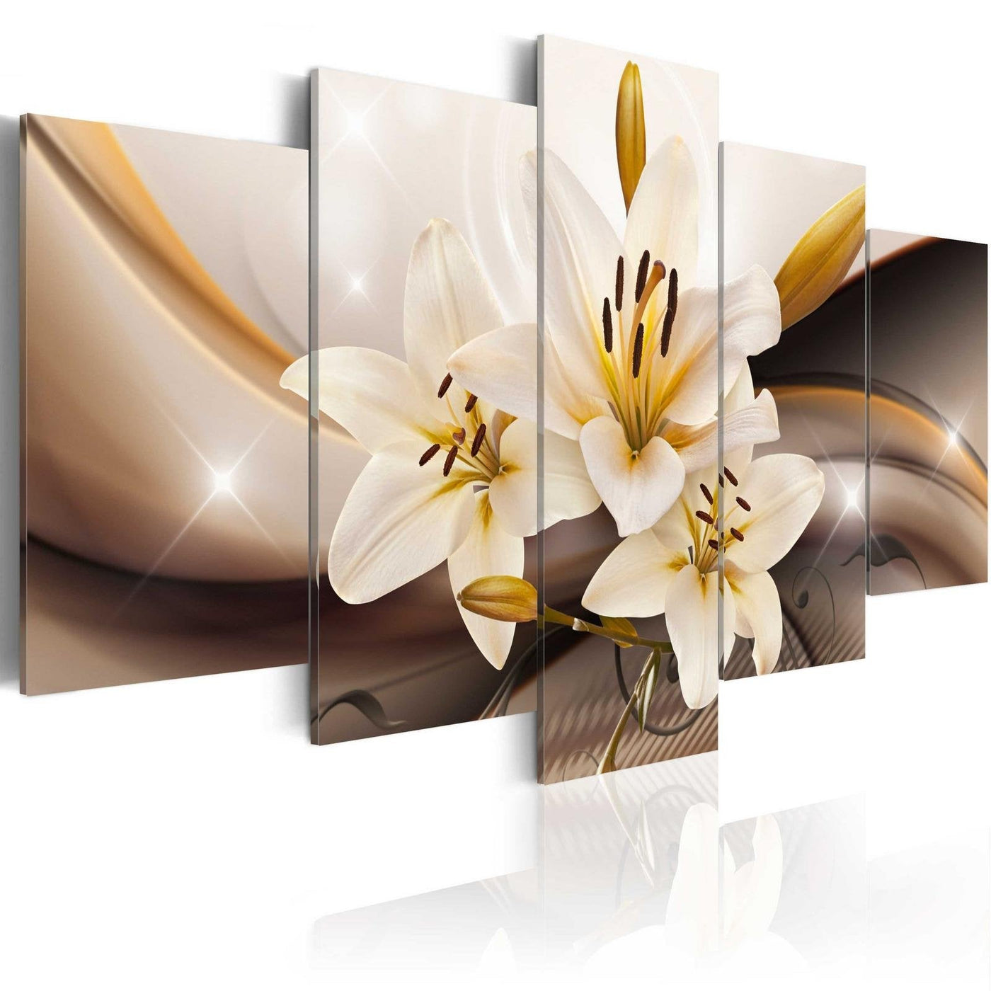 Stretched Canvas Floral Art - Shiny Lily-Tiptophomedecor
