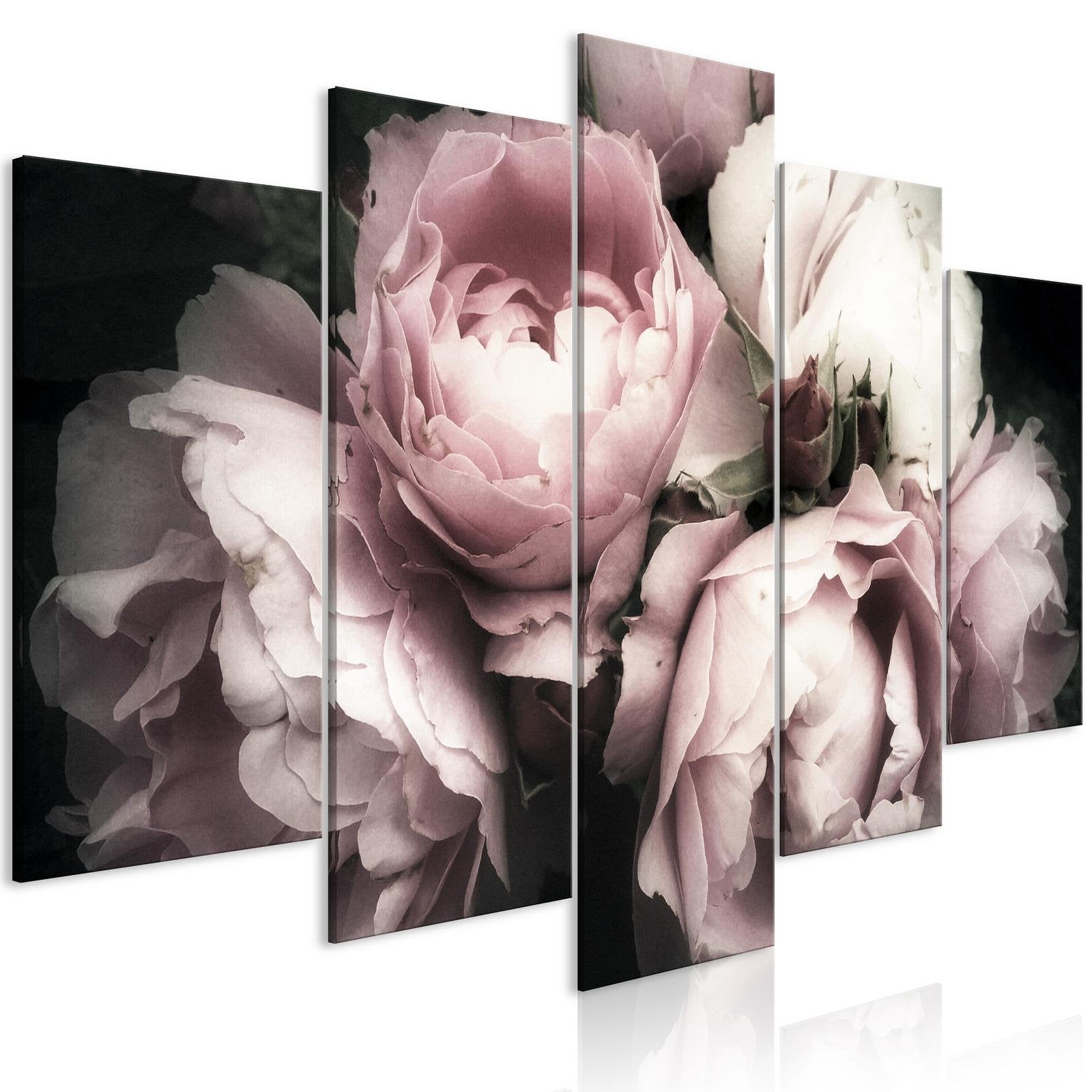 Stretched Canvas Floral Art - Smell Of Rose Wide-Tiptophomedecor