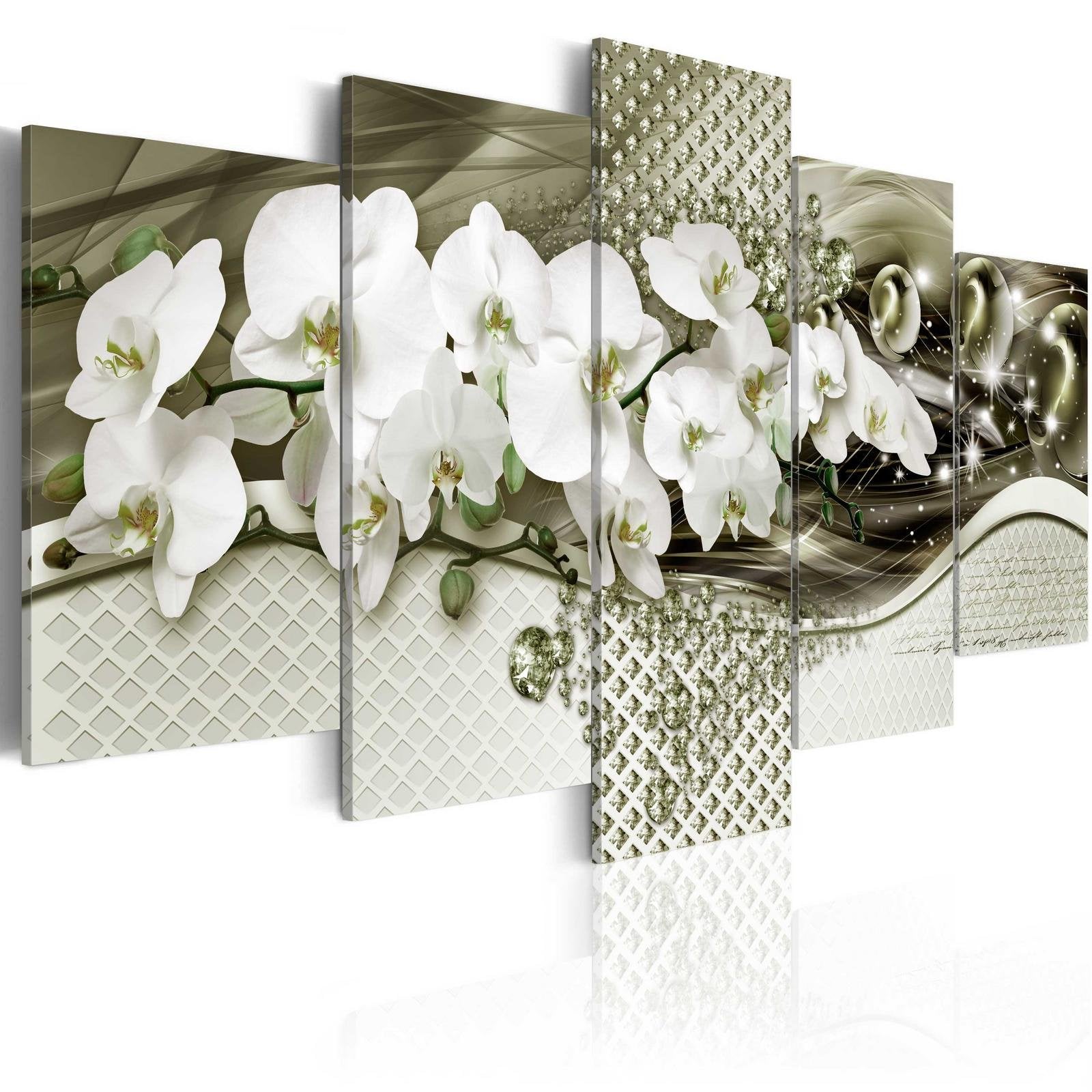 Stretched Canvas Floral Art - Smell Of The Orchid-Tiptophomedecor