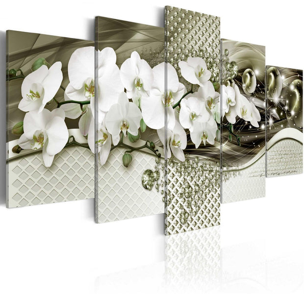 Stretched Canvas Floral Art - Smell Of The Orchid-Tiptophomedecor