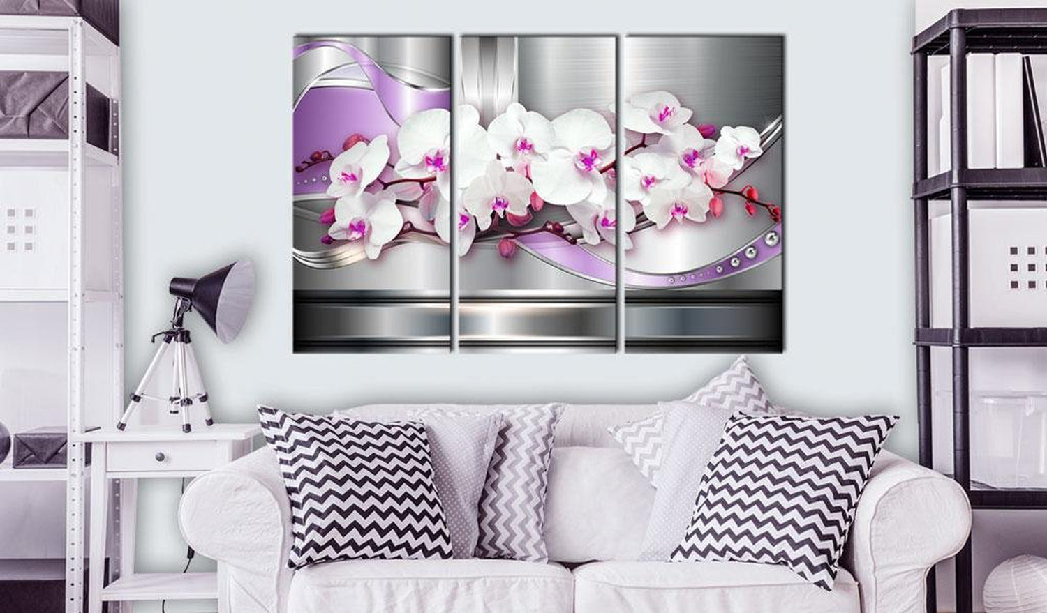 Stretched Canvas Floral Art - Song Of Orchid-Tiptophomedecor