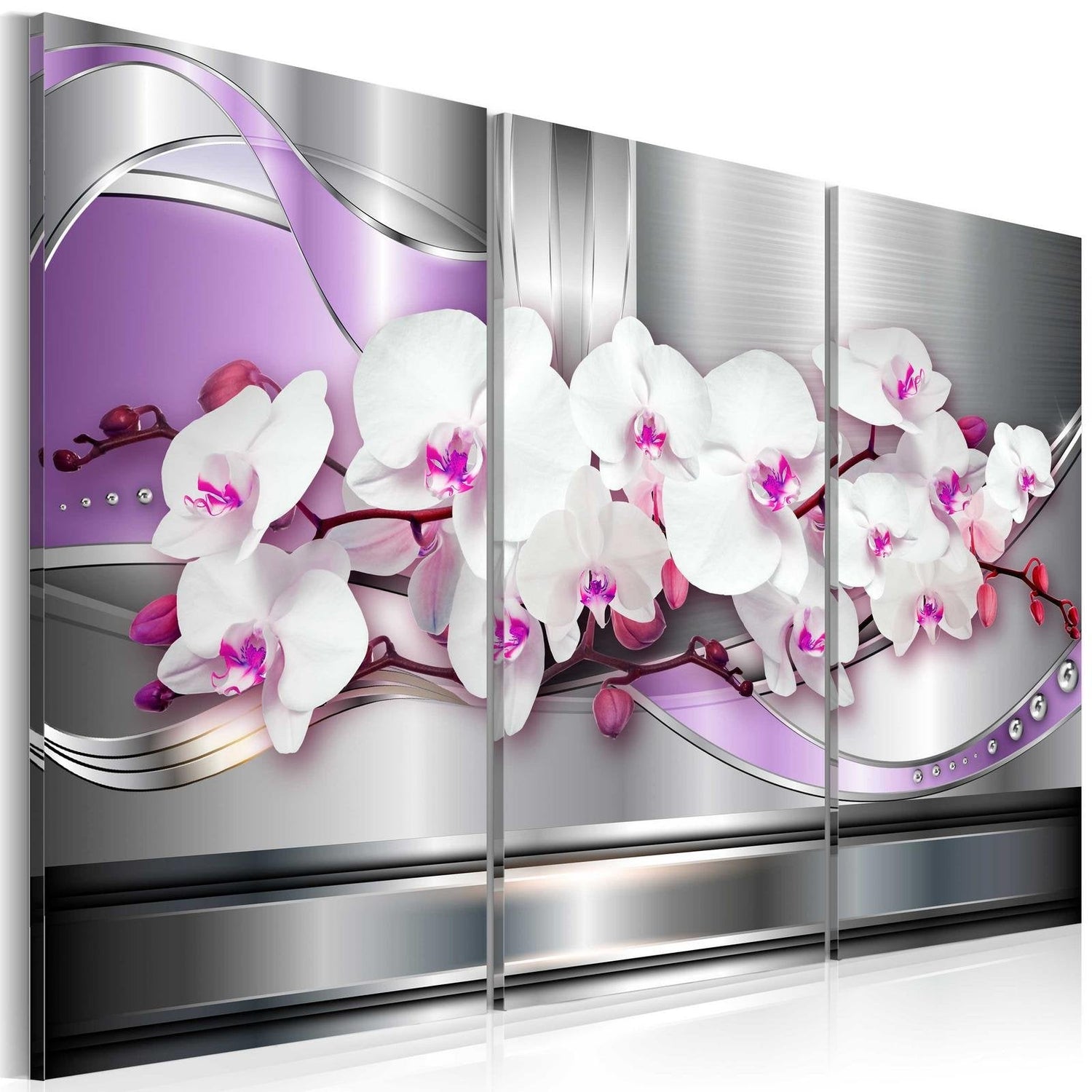 Stretched Canvas Floral Art - Song Of Orchid-Tiptophomedecor