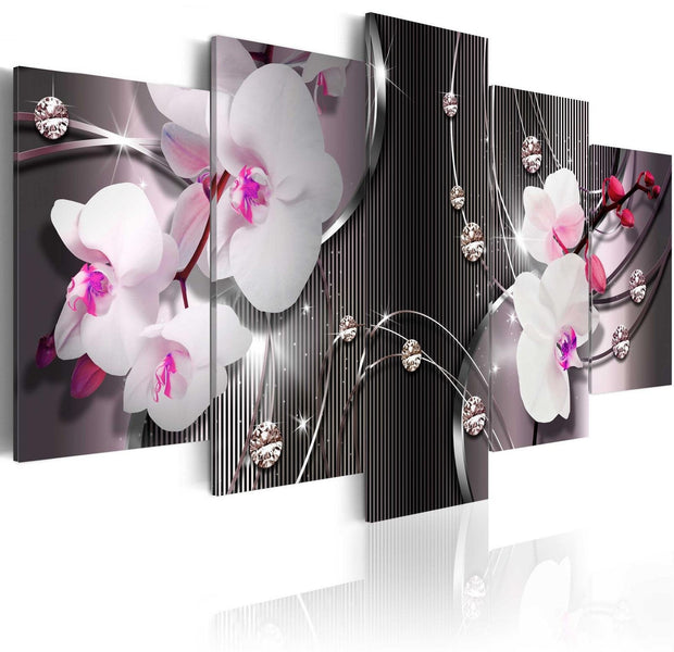 Stretched Canvas Floral Art - Speech Of Flowers-Tiptophomedecor