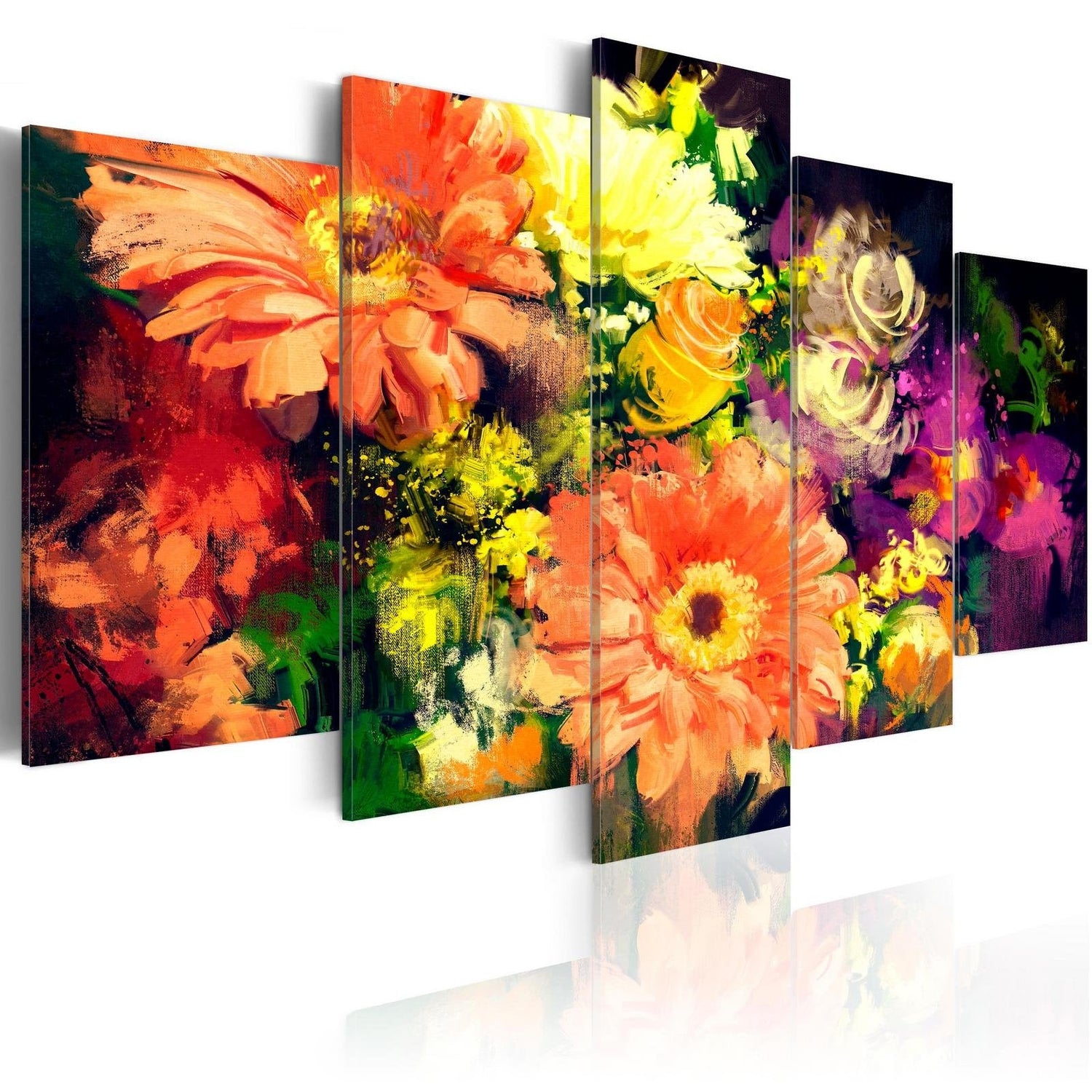 Stretched Canvas Floral Art - Spring Collage-Tiptophomedecor