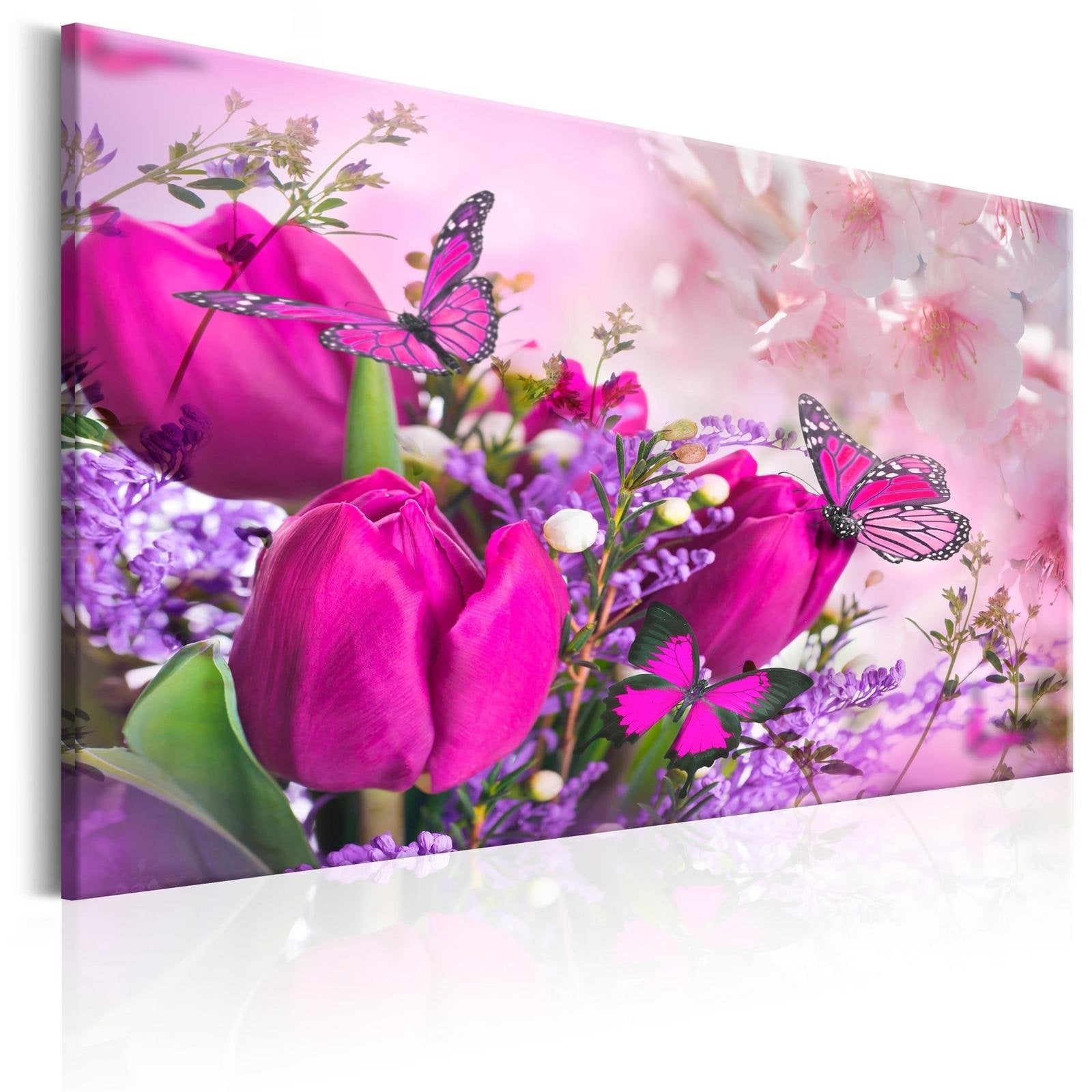 Stretched Canvas Floral Art - Spring Explosion-Tiptophomedecor