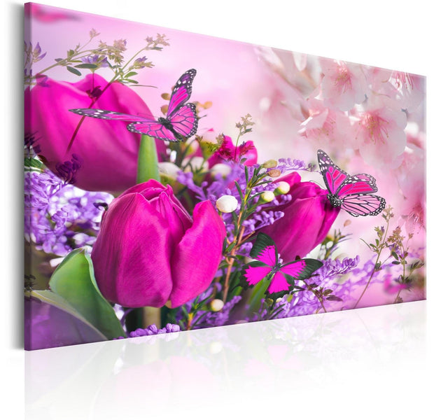 Stretched Canvas Floral Art - Spring Explosion-Tiptophomedecor