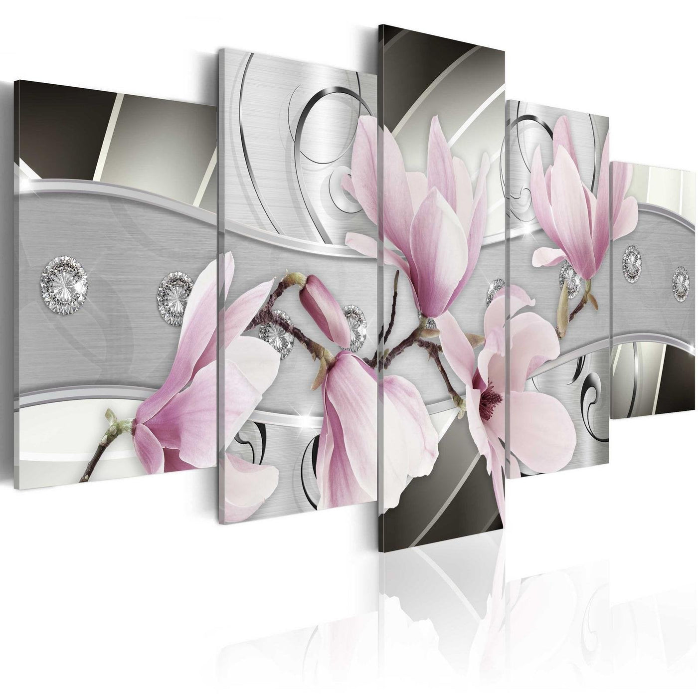 Stretched Canvas Floral Art - Steel Magnolias-Tiptophomedecor