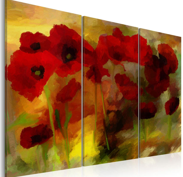 Stretched Canvas Floral Art - Sublime Poppies-Tiptophomedecor
