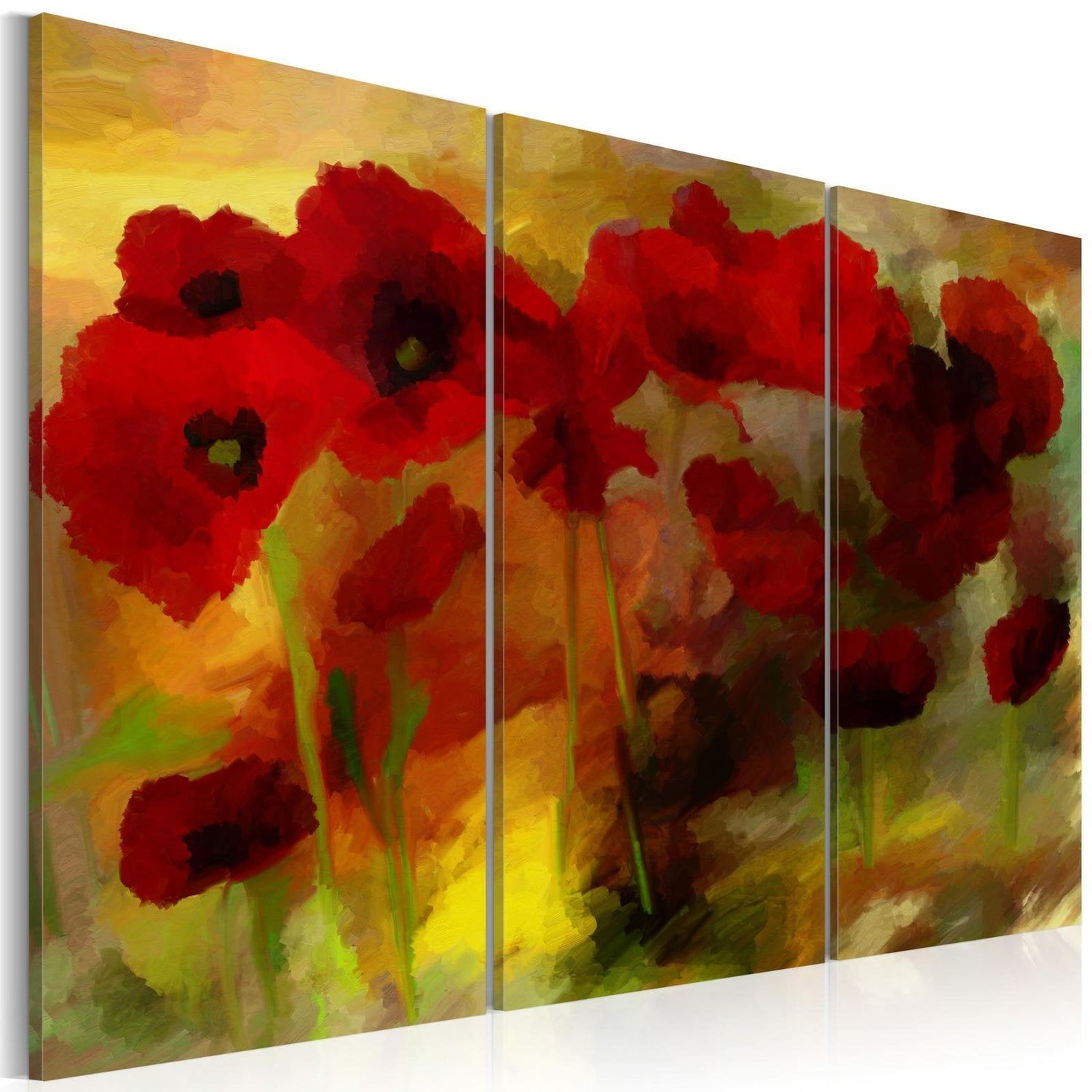Stretched Canvas Floral Art - Sublime Poppies-Tiptophomedecor