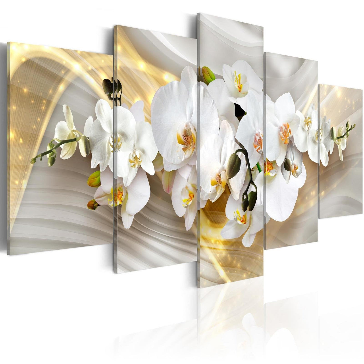 Stretched Canvas Floral Art - Sunny Cascade-Tiptophomedecor
